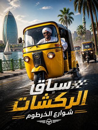 سباق الركشات: شوارع الخرطوم
