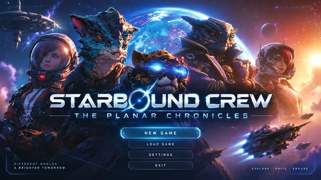 Starbound Crew: The Planar Chronicles title screen